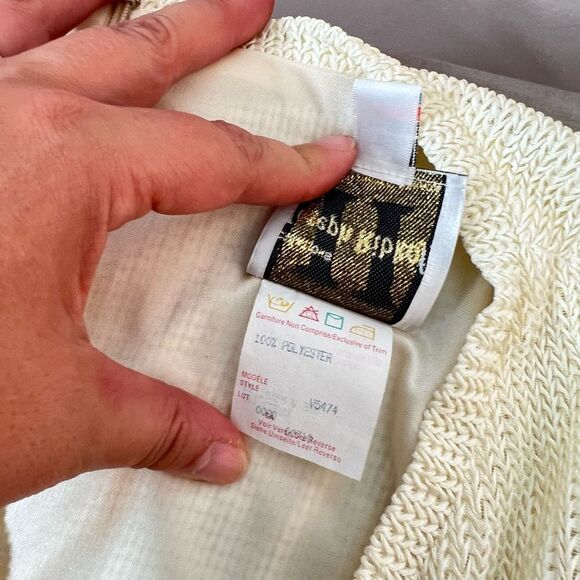 Joseph Ribkoff cream knit tie waist midi dress size 14 - Picture 8 of 9